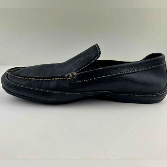 Rockport Men\'s Slip-on Black Leather Driving Loafers 9M main image 8